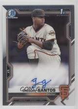 2021 Bowman Chrome Prospect Auto Gregory Santos #CPA-GS Auto 0q21