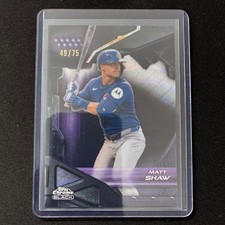 ⚙️BN 2026 TOPPS CHROME BLACK BASEBALL PURPLE WAVE REFRACTOR /75 MATT SHAW