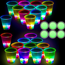 Glowing Party Beer Pong Game for Indoor Outdoor Party Event Fun, Pack
