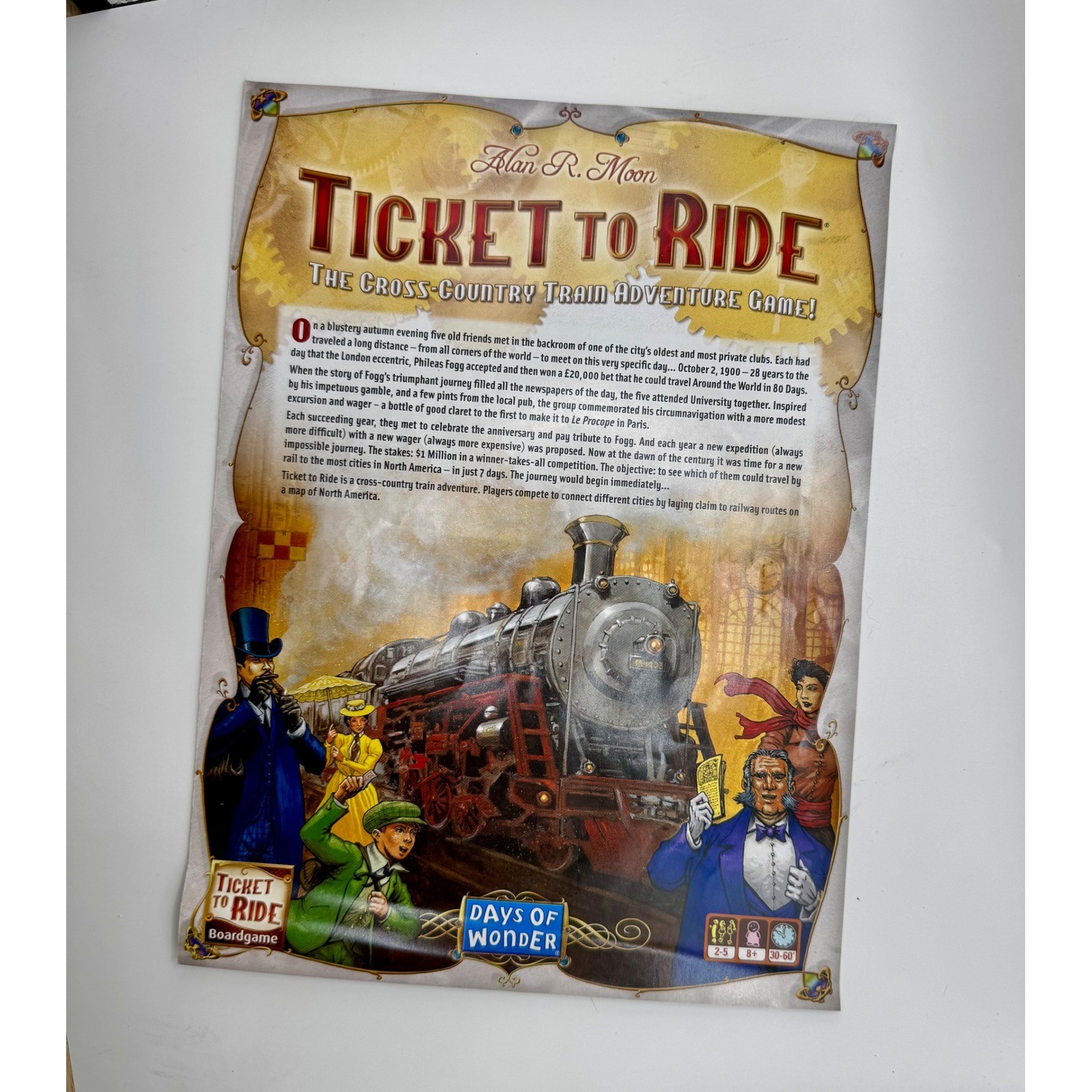 Days of Wonder Ticket to Ride Board Game Instructions Manual Replacement Rules