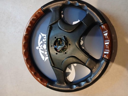 Momo Wood Leather Steering Wheel Olympic III Vintage - Picture 2 of 14
