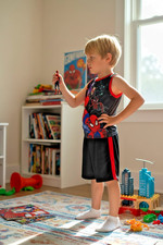 Marvel Toddler Boys' Spiderman Sublimated Tank Top Mesh Shorts Set Size 5 6