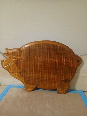 Pig Shaped Wood Cutting Board 17'' W x 10.5'' H x .5'' Thick Beautiful Craftmanship