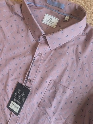 NEW 7 Diamonds 7D Shirt Mens XXL Pink Kairi Floral Button Up 4 Way Stretch S/S