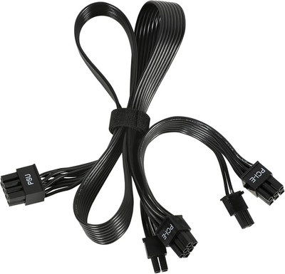 65CM 8 Pin to Dual 6+2 Pin PCIe Power Cable for Modular PSU GPU Adapter