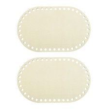 2Pcs Wooden Basket Bottom,4.92x7.87" Oval Blank Natural Wood Base Crochet Basket