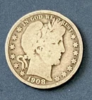 1908 o Barber Half Dollar - See Pics For Condition