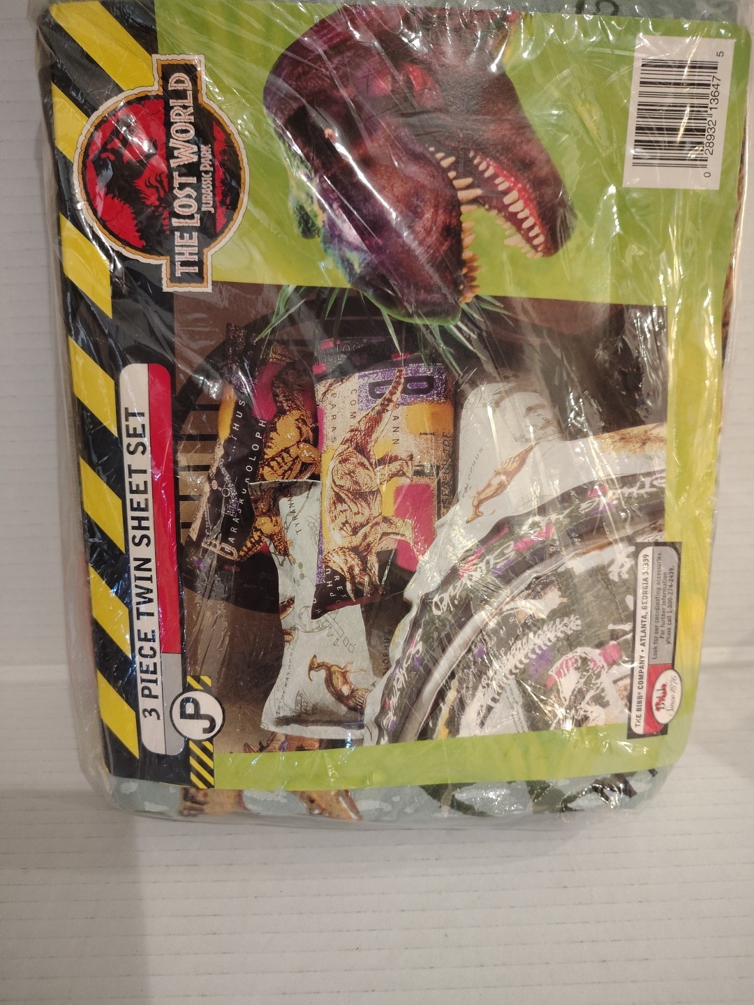 VTG 1997 Jurassic Park The Lost World 3pc Sheet Set New The Bibb Company 