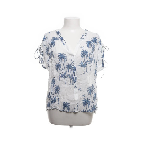 Desmond & Dempsey x H&M, Top, Größe: S, Weiß/Blau, Modal/Baumwolle #9ES