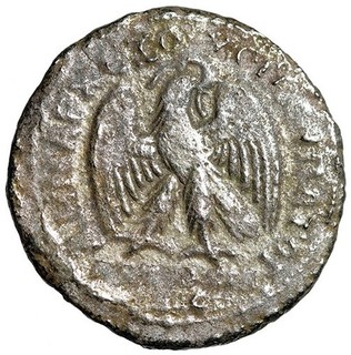 EAGLE Large Silver Roman Coin w COA Big 26mm WINGS OPEN FACING Certified