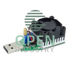 15W 3.7-13V Electronic Load Resistor USB Discharge Battery Tester with Fan NEW