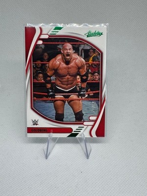 Goldberg 2022 Panini Chronicles WWE Absolute #126 Green Prizm 12/99