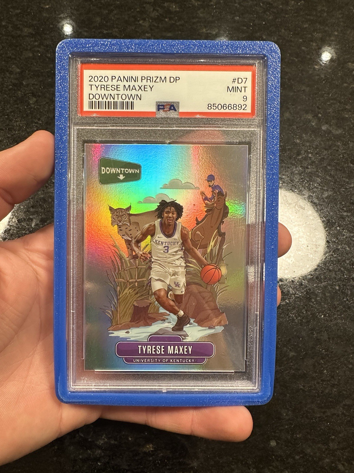 PSA 9 2020-21 Panini Prizm Draft Picks - Downtown Tyrese Maxey #D-7 (RC)