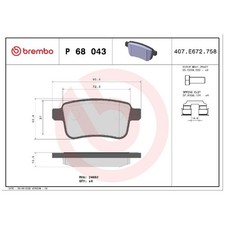 Satz Bremsbeläge Bremsklötze hinten für Renault Kangoo BE KW0/1 FW0/1 id10310