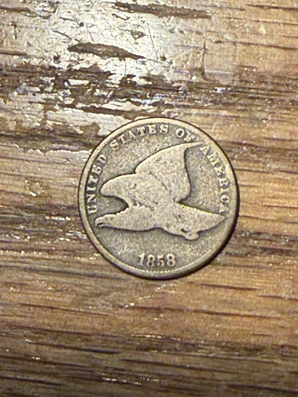 1858 flying cent very nice