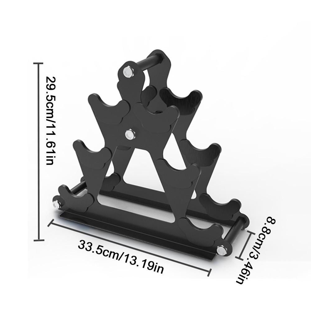 3-Tier Metal Dumbbell Rack Stand for 1&ndash;15LB Weights &ndash; Compact Home Gym Holder US