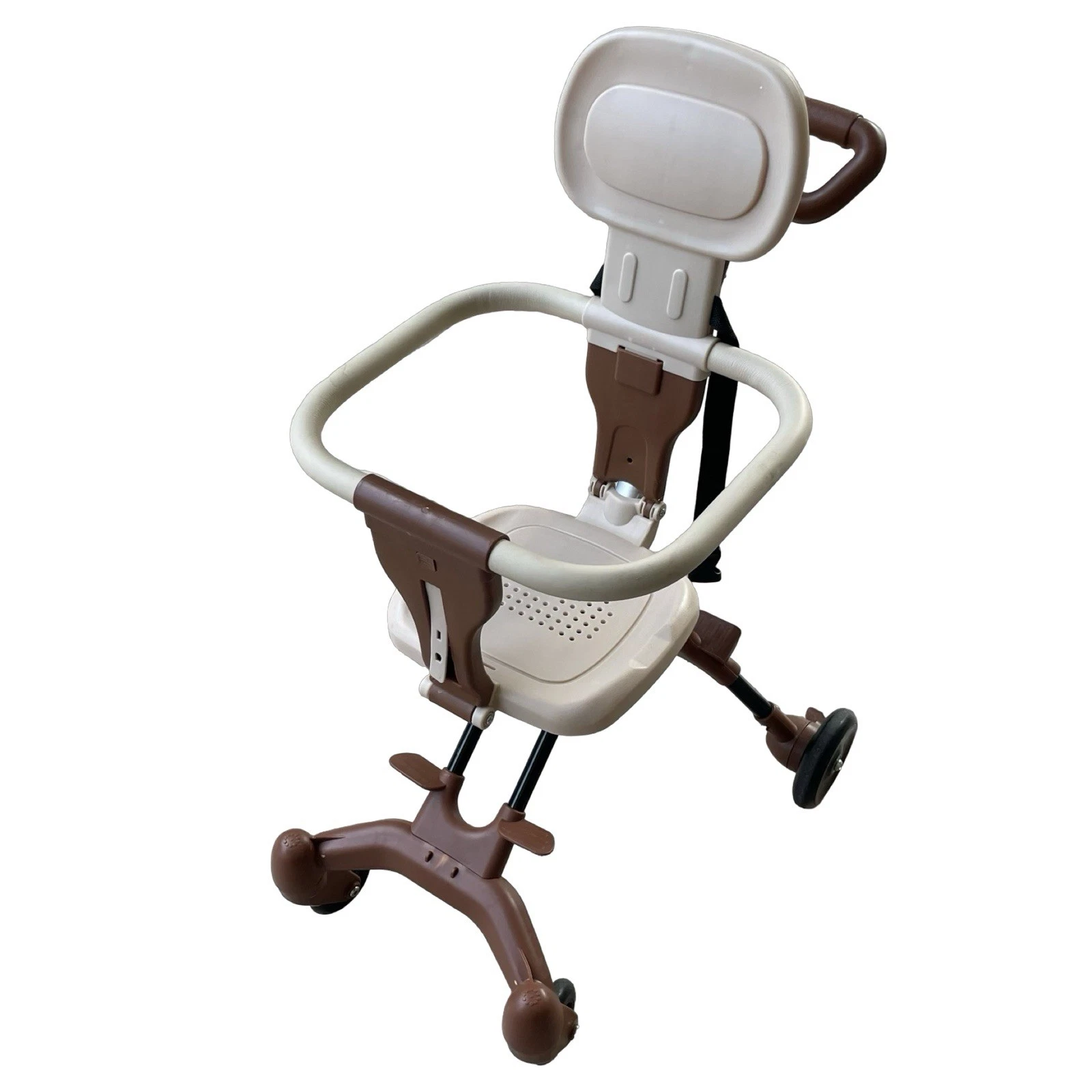 foldable light weight stroller travel one hand hold pram caramel Brown
Opens in a new window or tab