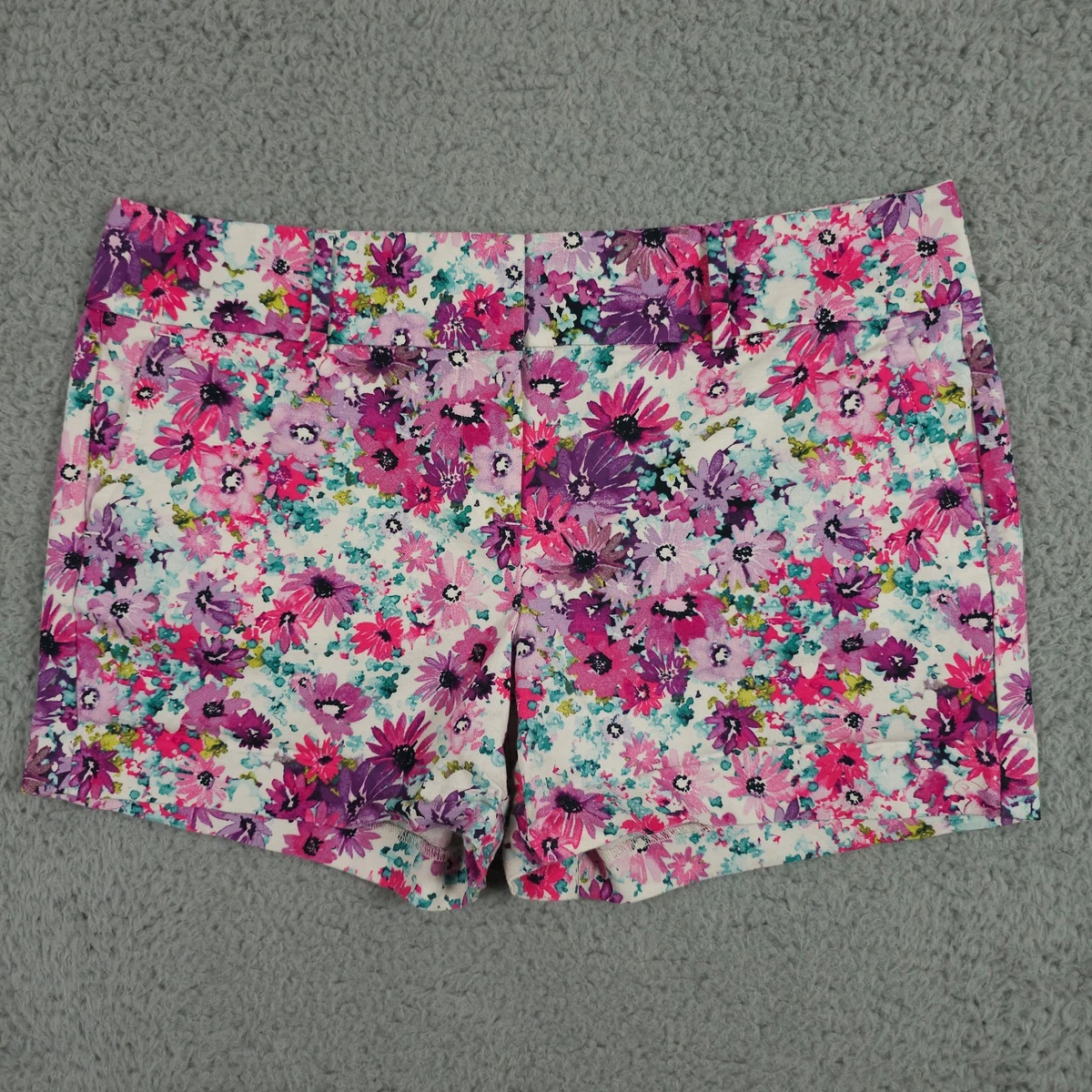 Short Ann Taylor – Crème Et Rose Fleuri – Taille 6 – Neuf Avec étiquettes