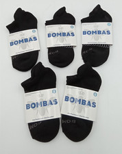 Lot of 5 Bombas Unisex All-Purpose Black Honeycomb Ankle Socks - Size Small