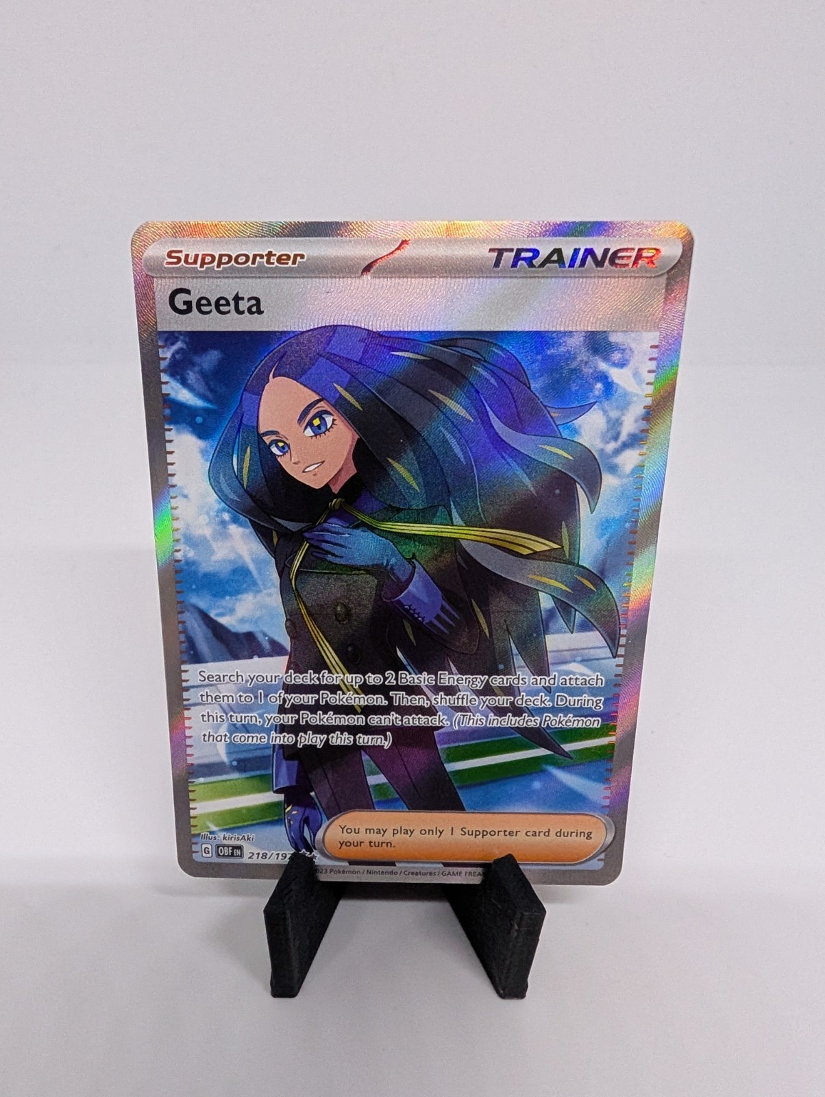 Geeta 218/197 Pokémon Obsidian Flames Holo - NM