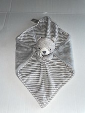CARTER  S JUST ONE YOU GRAY WHITE STRIPE BEAR SECURITY BLANKET LOVEY A3