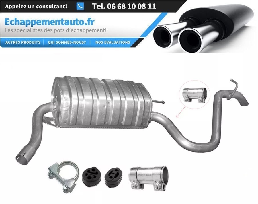 Silencieux KIA Cee'D 1.4-1.6 réduit le bruit moteur et stabilise les gaz d'échappement
