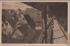 Divided Back Postcard Rothenburg ob der Tauber Germany Mauerpartie am