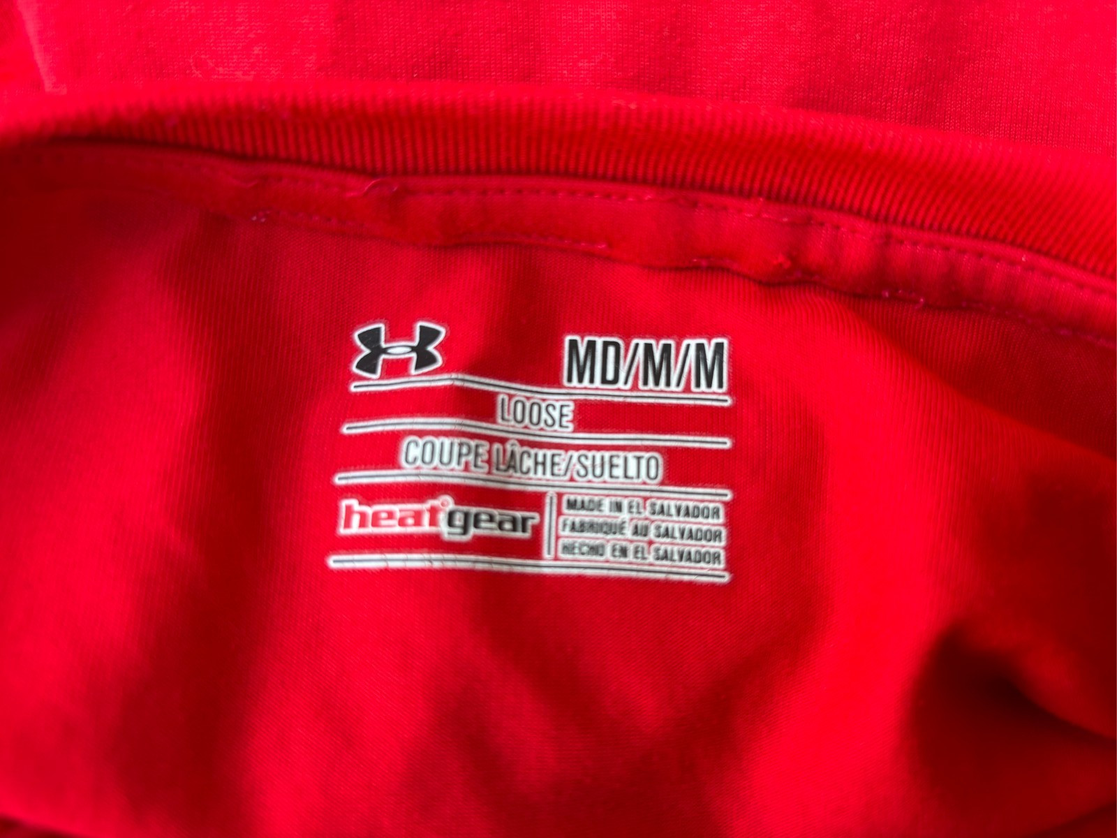 Under Armour Utes Utah Red short sleeve T Shirt Mens M Heat Gear Loose thumbnail 3