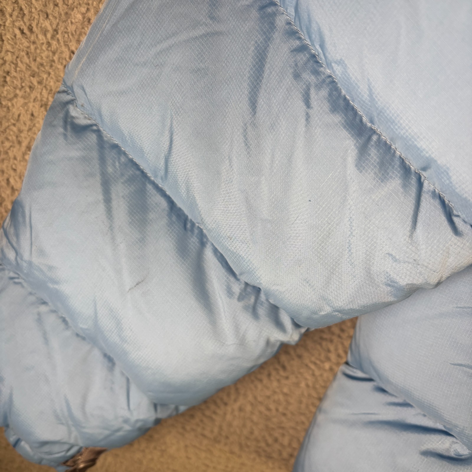 The North Face Down Puffer Jacket Womens XL 700 Vintage Nuptse Teal Blue thumbnail 9