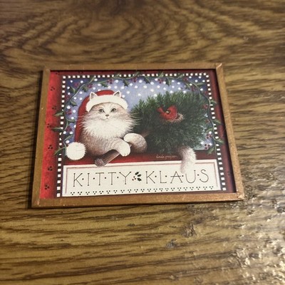 Kitty Klaus Christmas Magnet 2-1/2'' x 3-1/8''