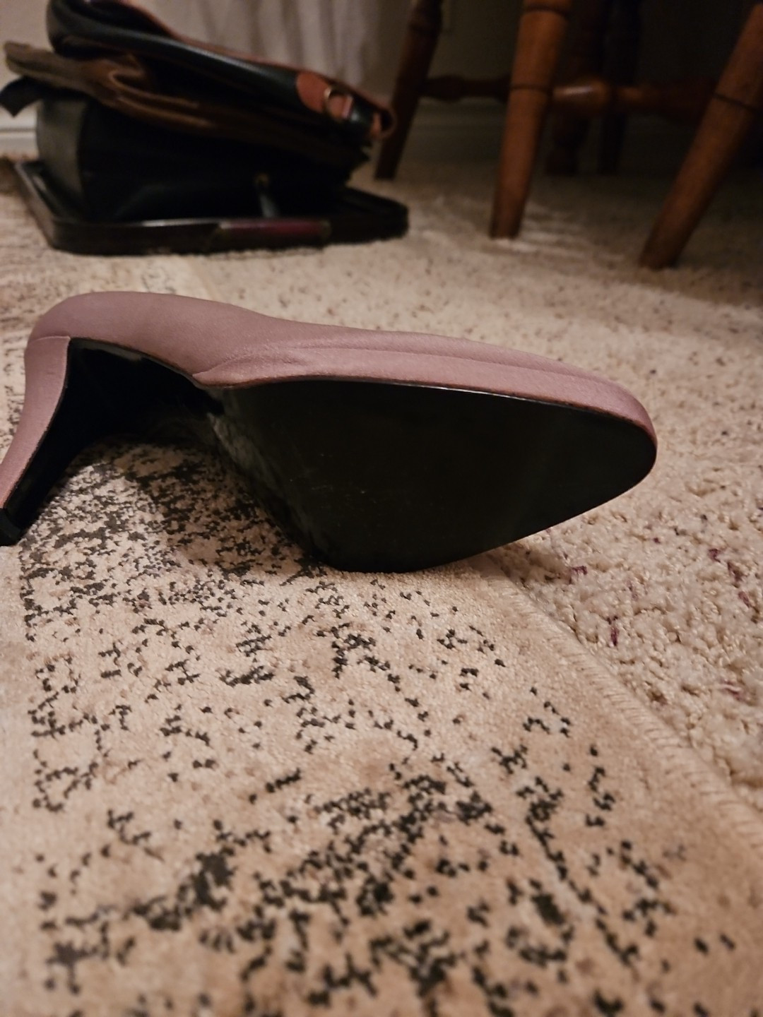 SAINT LAURENT Decolte Yves Saint Laren beige in tessuto tacco 3 5 pollici