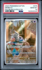 2024 POKEMON SVP EN MIMIKYU PALDEAN FATES ETB 075 GEM MINT PSA 10