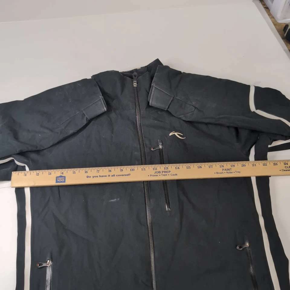 Jaqueta de esqui KJUS Systems Blade Recco Storm preta à prova de vento tamanho 50/M sem capuz - Imagem 3 de 4