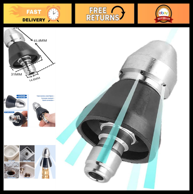 #ad Sewer Jetter Nozzle for Pressure Washer 5000 PSI Stainless Steel 3 8quot; Connect $24.99