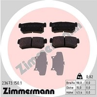 Zimmermann Bremsbelagsatz, Scheibenbremse Hinterachse U.A. FüR Daewoo, Ssangyong