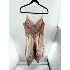 Zimmermann Illustration Draped Fit & Flare Midi Dress Cream Paisley Womens 3 / L