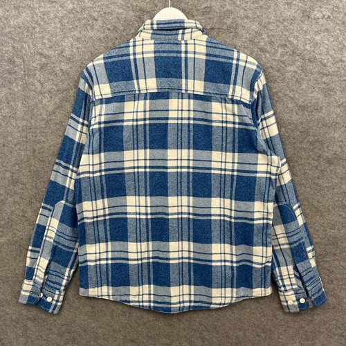 Fat Face Shirt Mens Medium Blue Huckstepper Check Flannel Plaid Long Sleeve BNWT - Picture 9 of 10