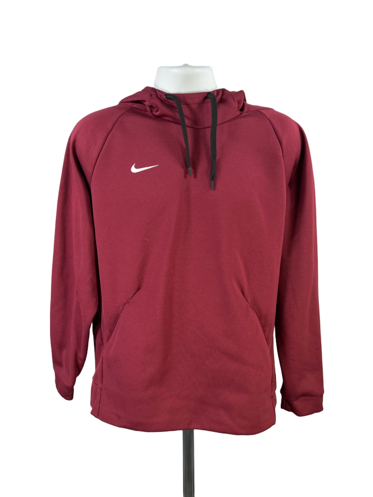 Nike Men’s Burgundy Dri-Fit Therma Long Sleeve Pullover Hoodie - L