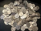 Silver lot Unsearched Washington Quarters 5 rolls 1940-1964,  1244gr