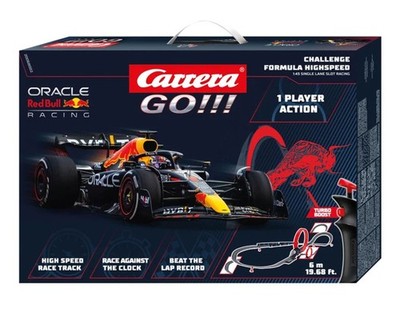 Carrera GO!!! Challenge Rennbahn Autorennbahn für 1 Spieler Red Bull Racing