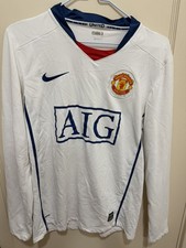 MANCHESTER UNITED 2008 2009 AWAY JERSEY LONG SLEEVE NIKE sz SMALL