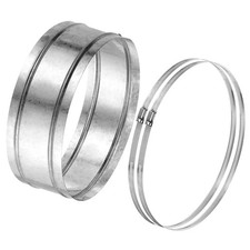270mm/10.6" Duct Connector, Galvanized Steel Duct Coupling, 4" Long