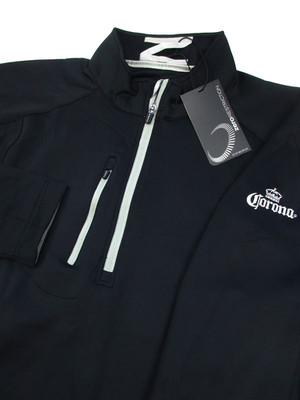 Mens XL Zero Restriction Z500 1/4 Zip Pullover Corona Golf Tour Black NWT