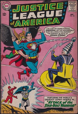 DC Comics JUSTICE LEAGUE of AMERICA #32 First Brain Storm 1964 VG!