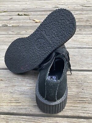 Black Cow Suede Viva Low Sole Creepers