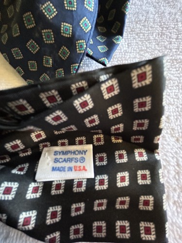 Lot of 3 Vintage 100% Silk Bow Tie Scarves Symphony Scarves USA - Picture 3 of 7