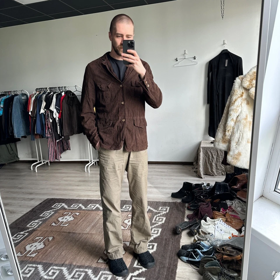 Leonardo Leather Men's Brown Blazer Jacket Size L - Image 2 of 4