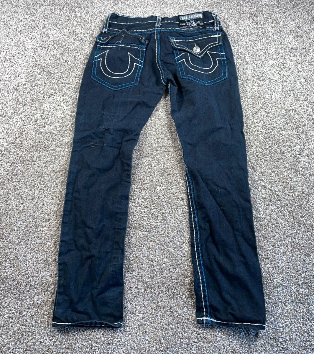 True Religion Distressed Billy Super T Jeans Men's 33 x 32 True Religion Distressed Billy Super T Jeans Men's 33 x 32