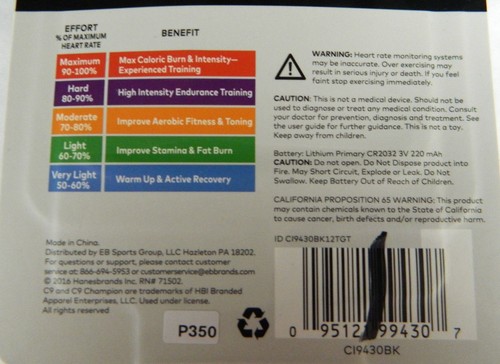 NEW IN SEALED PACKAGE CHAMPION PACE WRIST HEART RATE MONITOR FINGER TOUCH - Picture 5 of 6