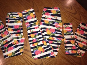 Good Luck And Free Shipping Lularoe Mommy Me Set Os L Xl S M Vintage White Navy Striped Floral New Free Espacoser Com